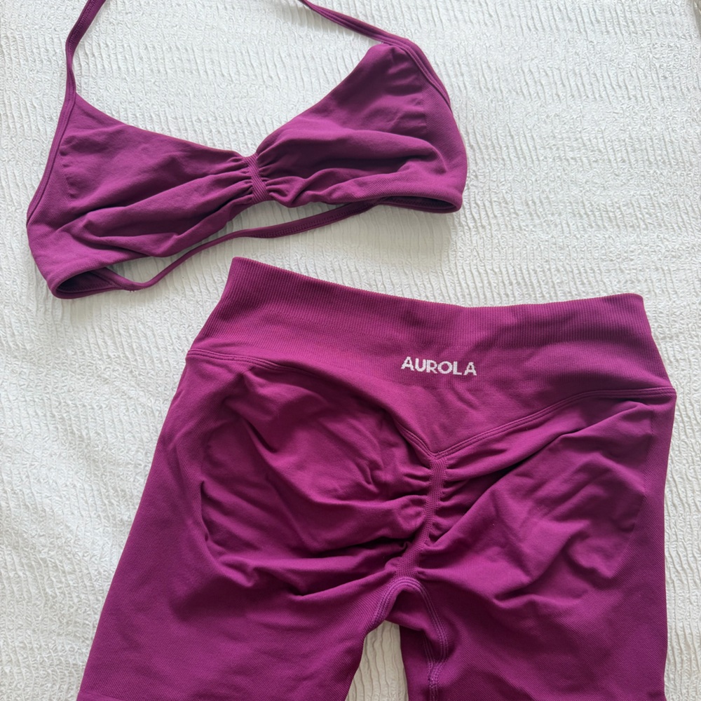Aurola Women's Athletic Shorts - Deep Magenta
